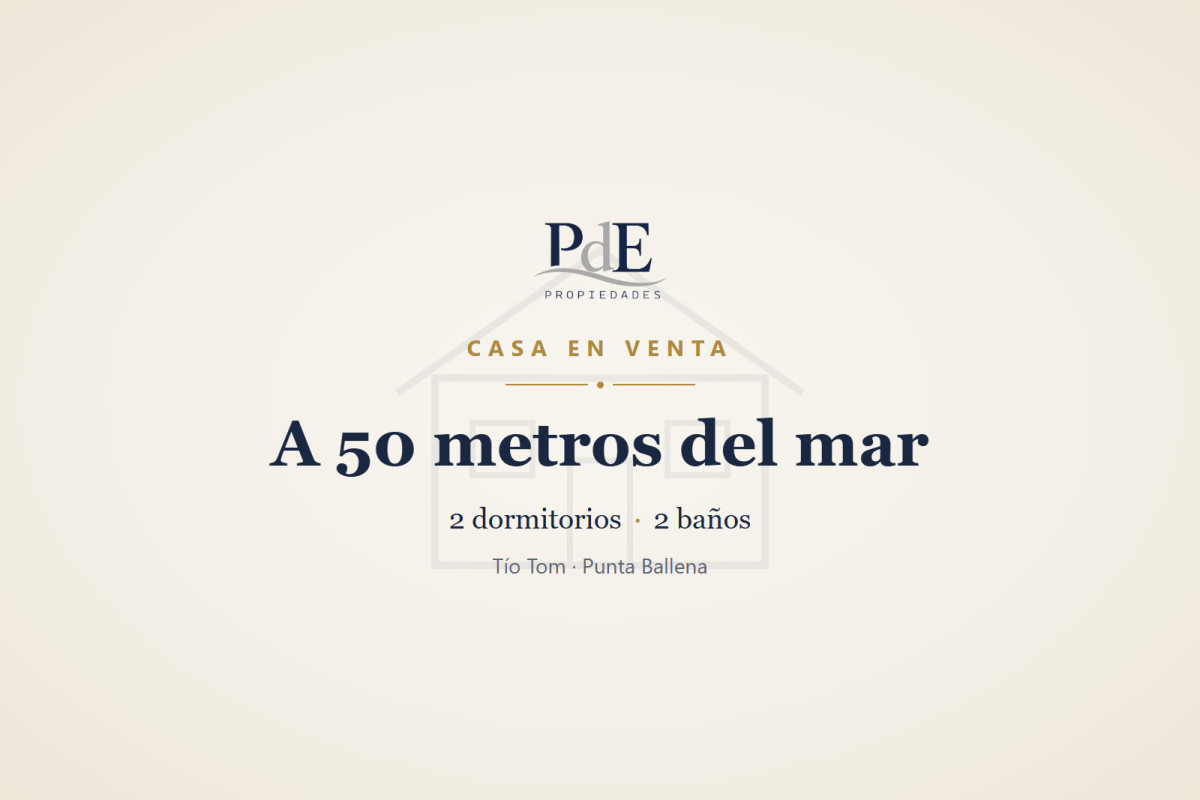 Imagen de Casa en venta | Dúplex de 2 dormitorios a 50 m del mar. Ubicación: Tío Tom, Punta Ballena