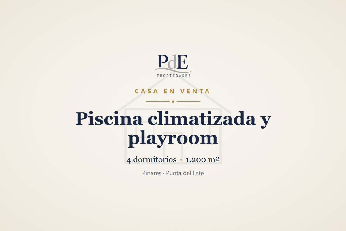 Imagen de Casa en venta | 4 dormitorios, piscina climatizada y playroom de 110 m². Ubicación: Pinares, Punta del Este