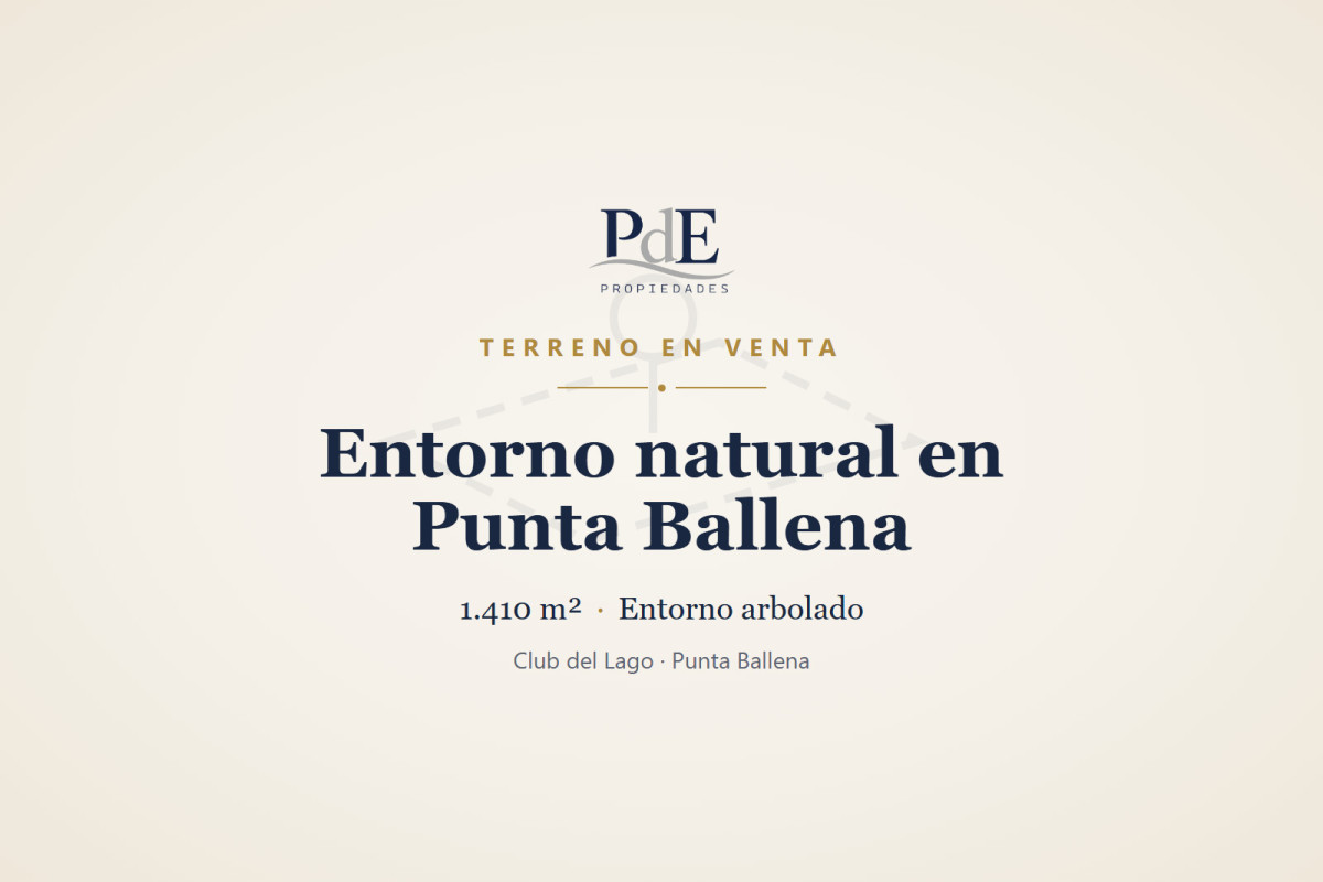 Terreno en venta | Club del Lago, Punta Ballena