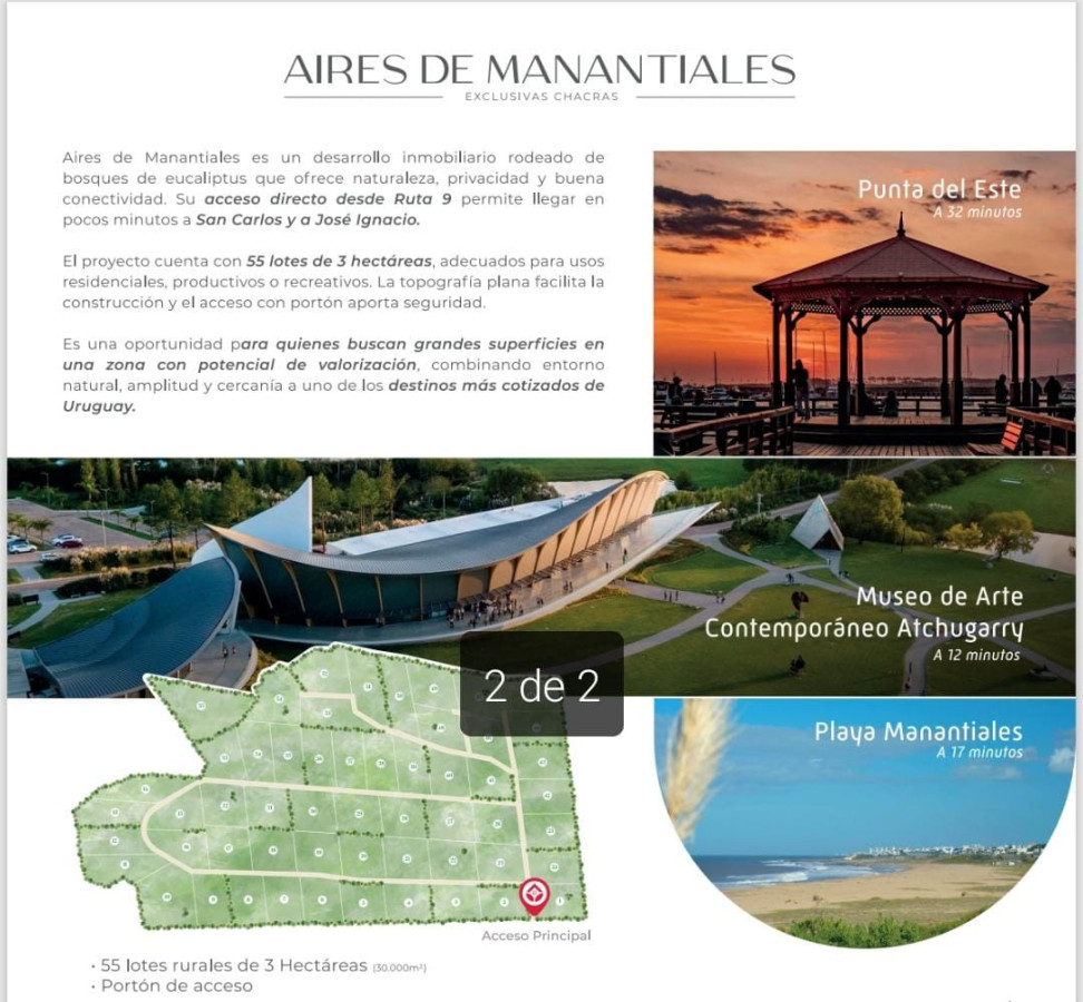Aires de Manantiales , Chacras de 3 hs con FINANCIACION