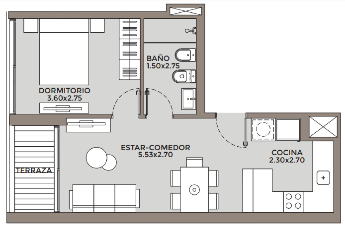 Vendo Penthouse 1D estrena en Punta Carretas
