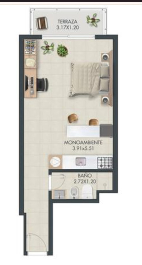 Se Vende Monoambiente A estrenar, en zona Atlántico shopping
