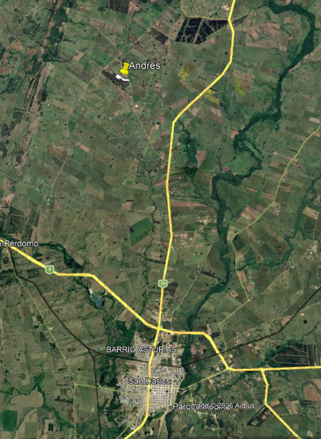 Se vende chacra de 9,5 has, cerca de san Carlos