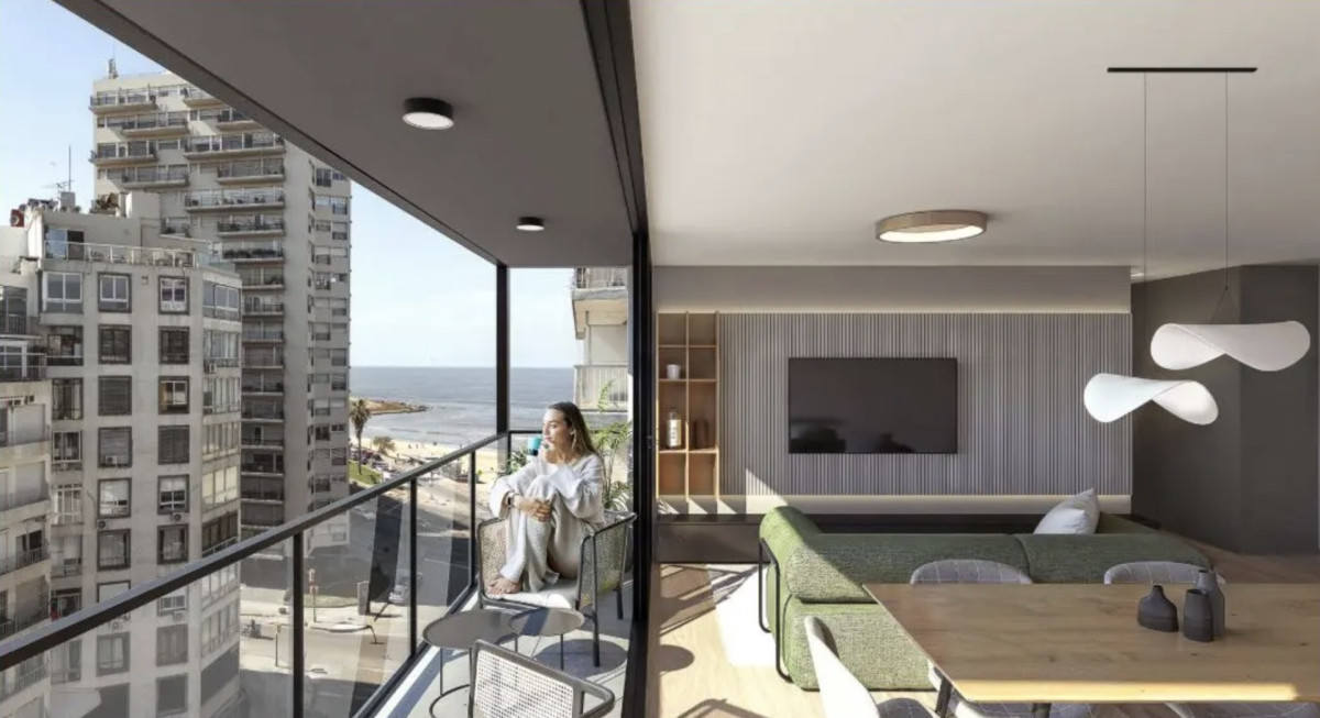 Donde Montevideo se encuentra con el mar - Venta Pocitos 2D Piso alto Frente Amenities 