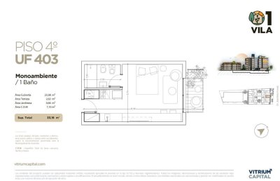 Apartamento en venta de monoambiente en Parque Batlle