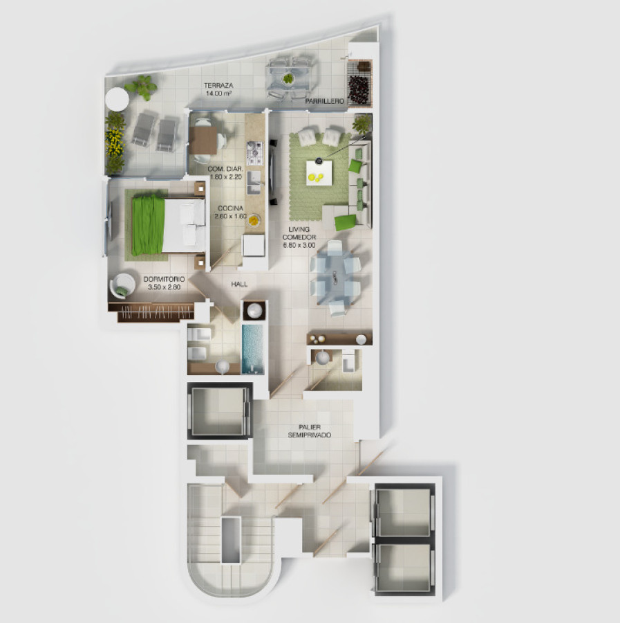 Apartamento 1 dormitorio 