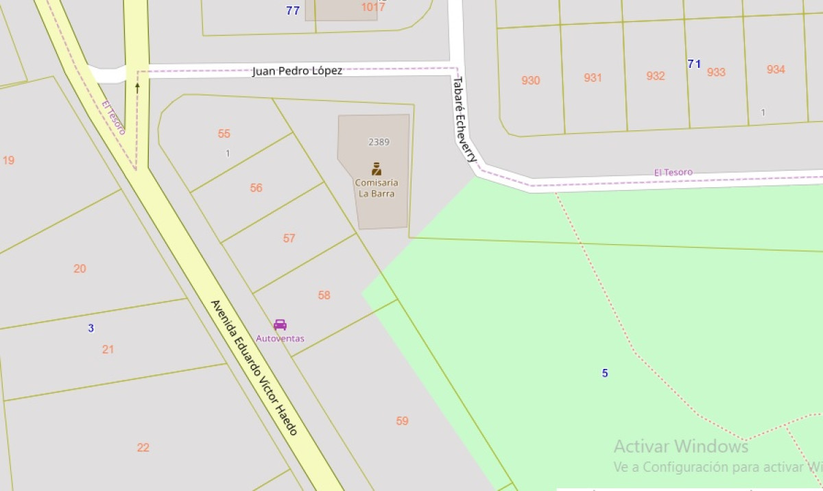 VENTA TERRENO EN LA BARRA