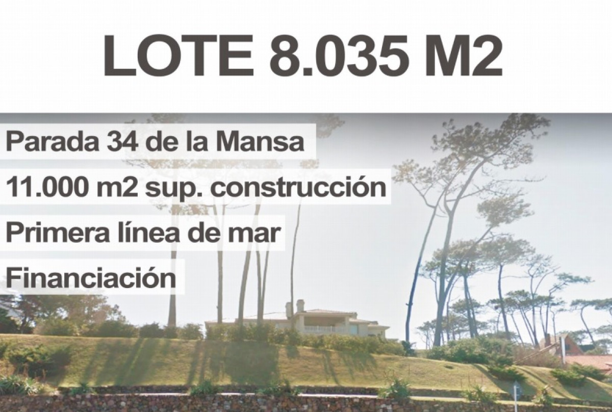 MANSA FRENTE AL MAR EXCELENTE PARA EDIFICIOS INVERSORES 