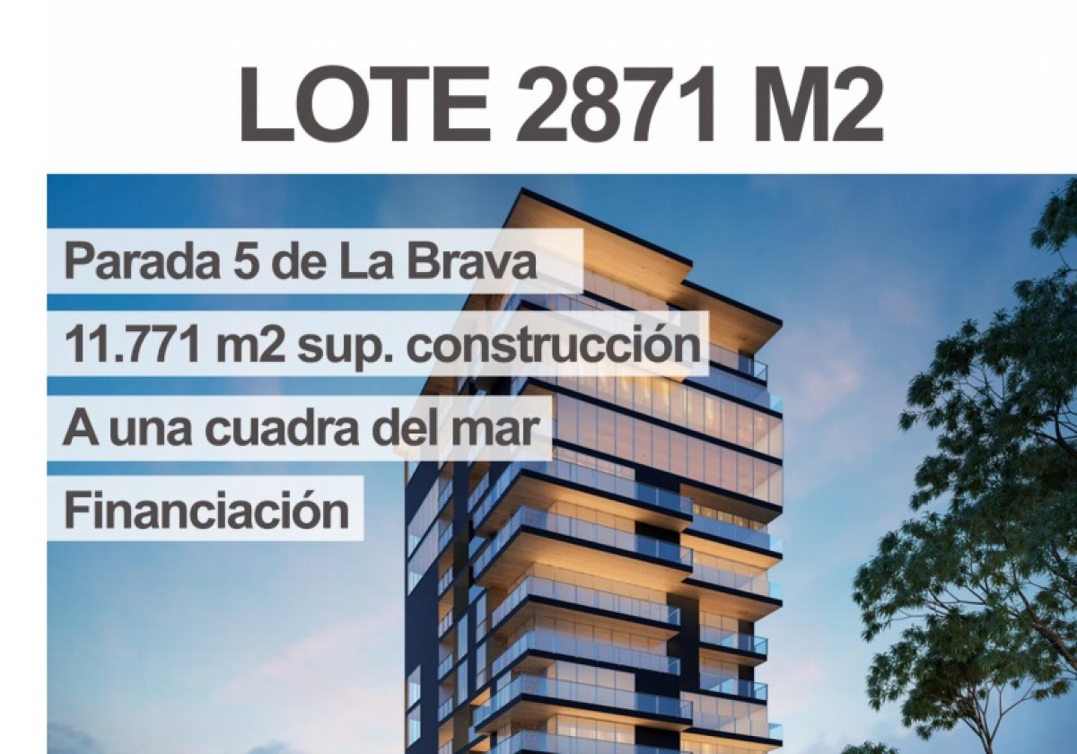 BRAVA A 100 METROS DEL MAR   2871 m2 