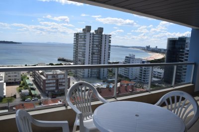 Apartamento en alquiler de temporada en Alquiler en Punta del Este, Mansa a 1 cuadra del mar con espectacular vista!