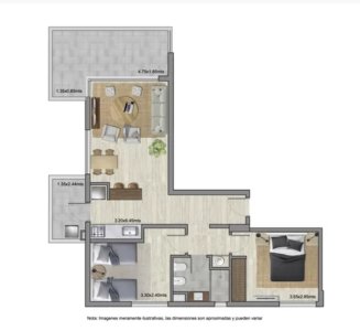 VENTA DE APARTAMENTO SIN MUEBLES  2 DORMITORIOS - PLAYA MANSA