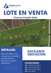 Chacra Nº5 en Venta Pueblo Edén