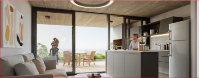 Venta de apartamento en la Ballena, 1 dormitorio, baño, a estrenar, gran vista al mar.